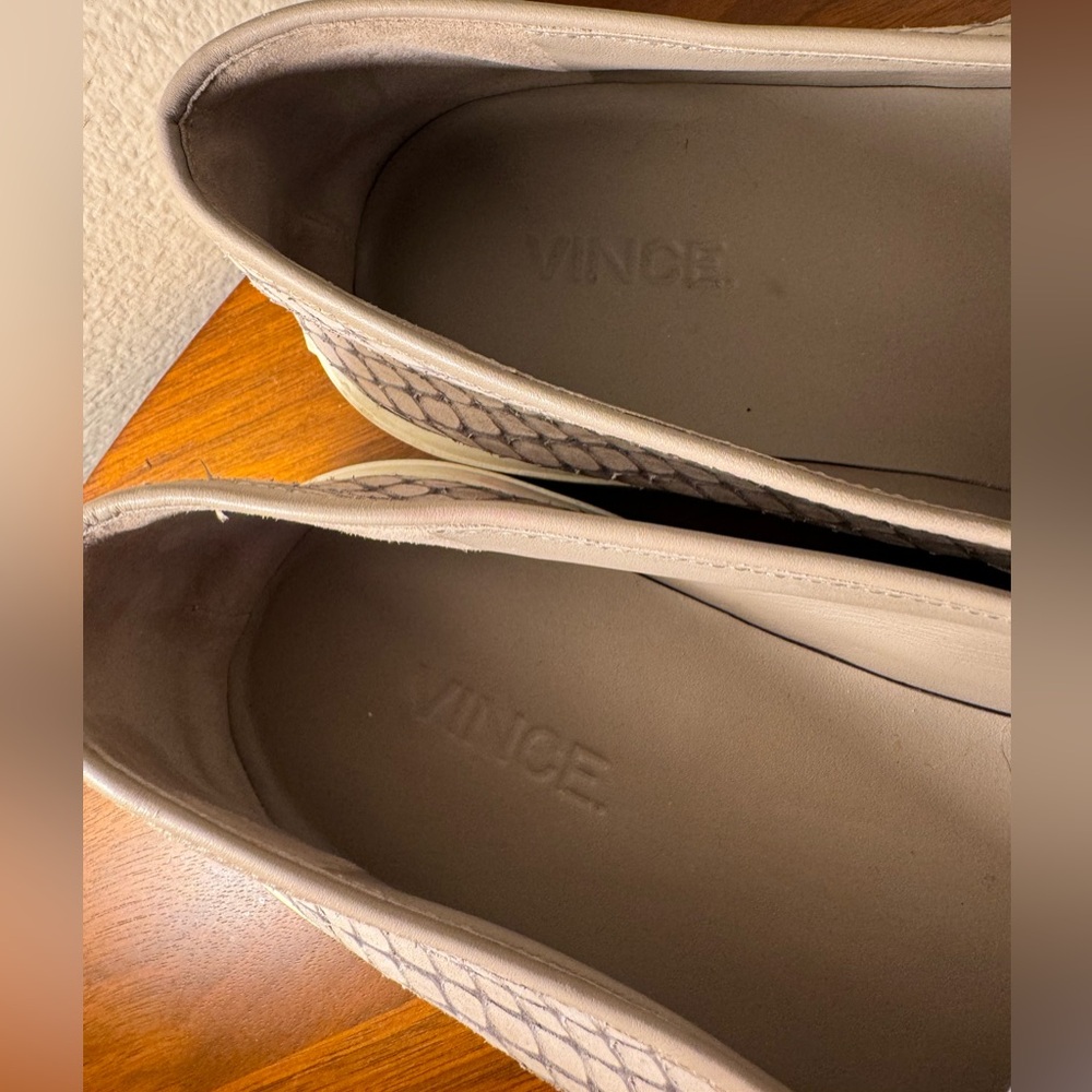 Vince Berlin Leather Python Snakeskin Sneakers Si… - image 7